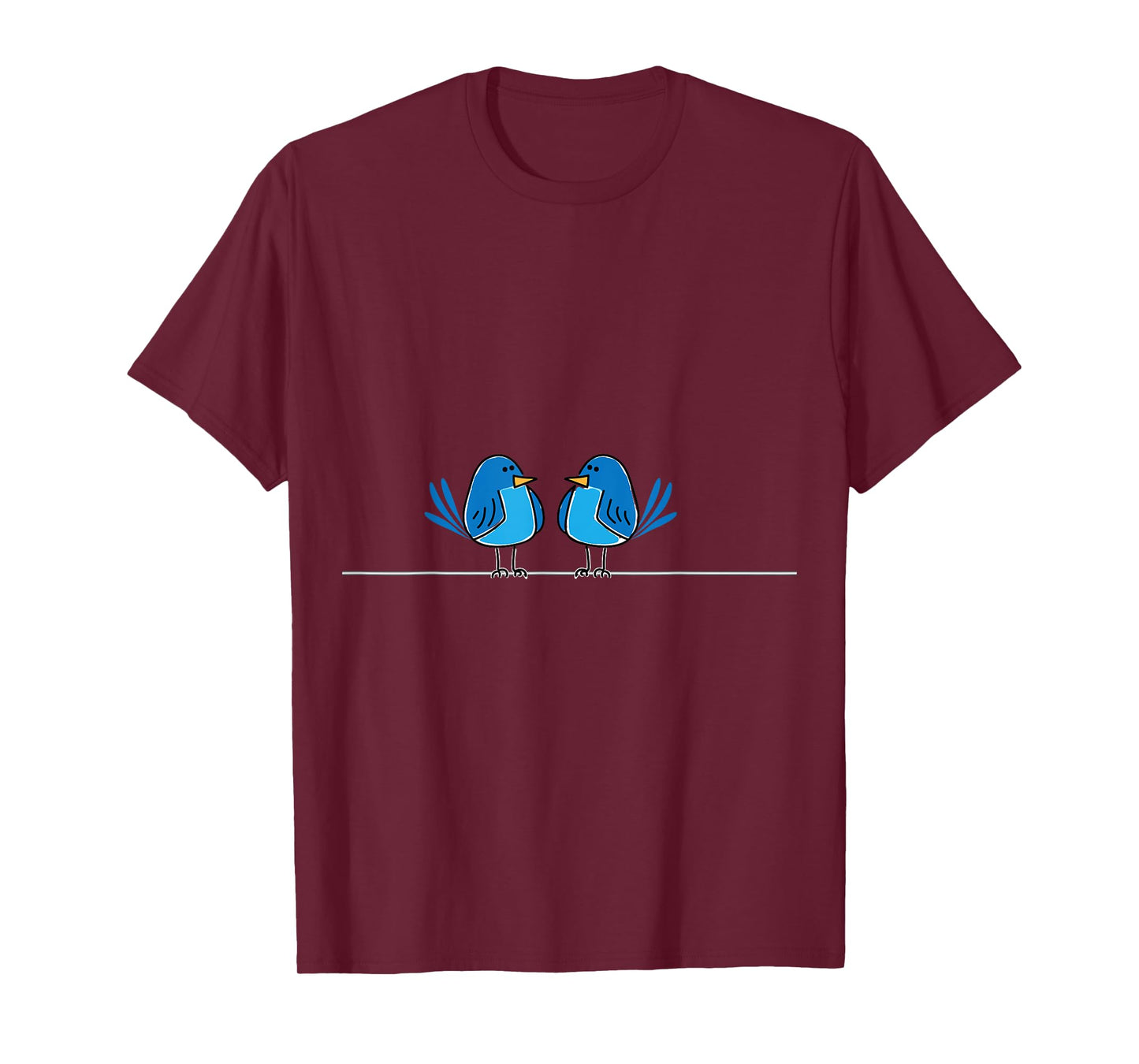 Blue Birds on a wire T-shirt T-Shirt