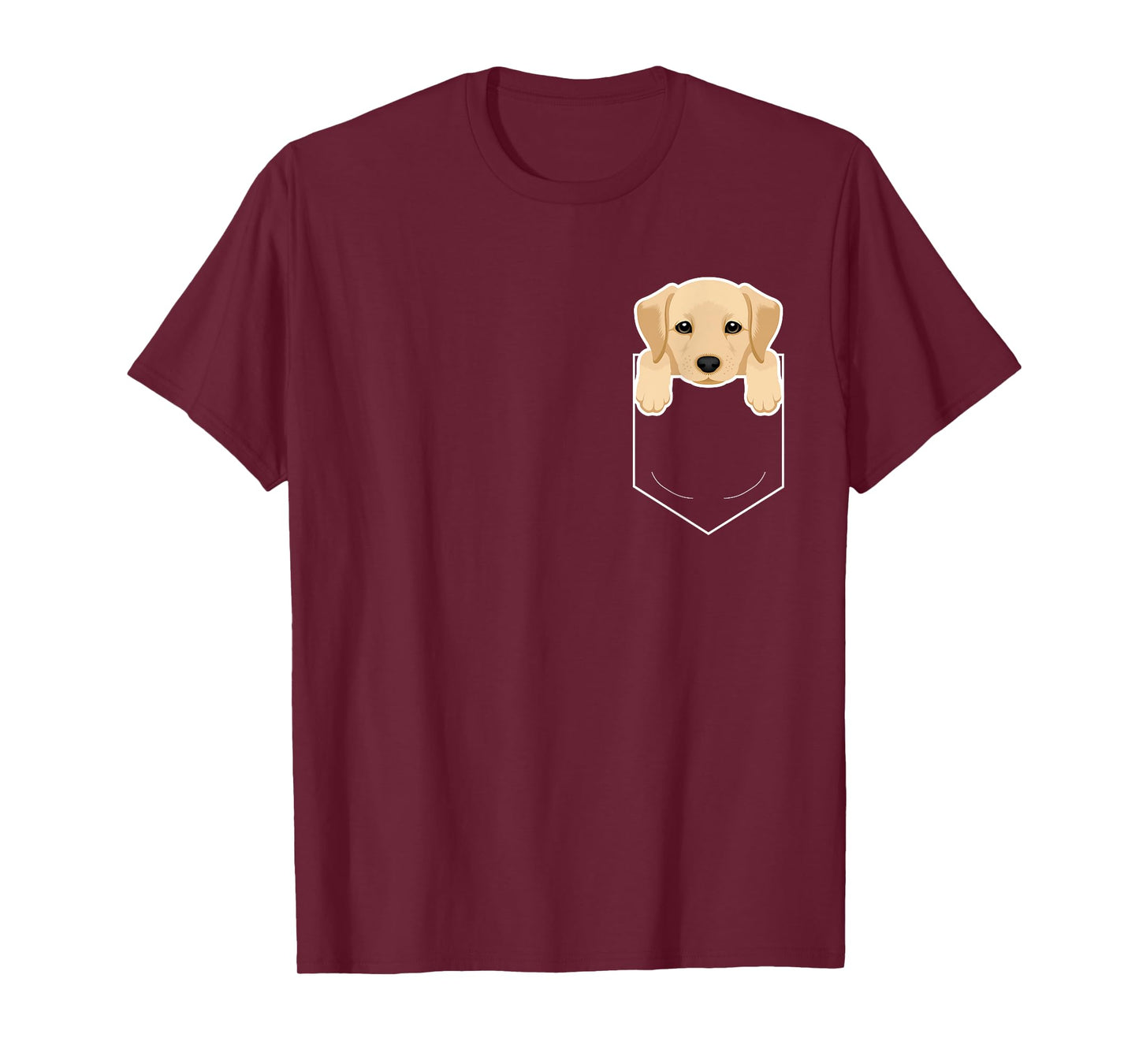 Yellow Lab In My Pocket Cute Dog Owner T-Shirt T-Shirt for Men Women Girls Kids