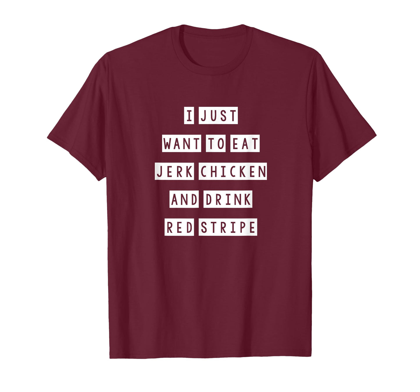 Jerk Chicken and drink red stripe, Jamaican Food T-Shirt