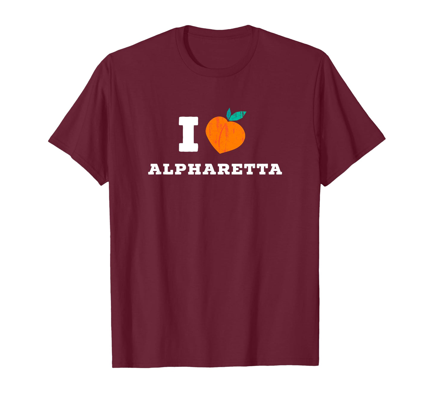 I love Alpharetta, Georgia / Minimal Alpharetta, GA Peach T-Shirt