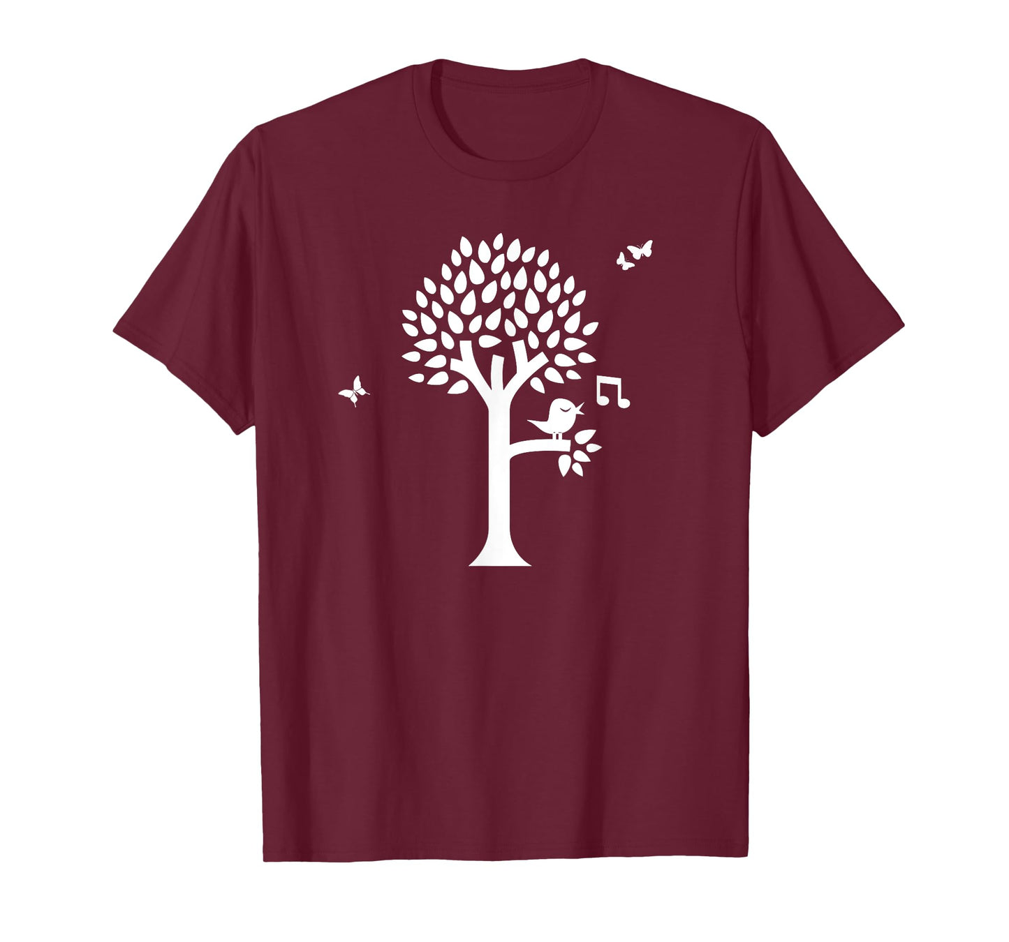 Spring Summer Tree With Songbird And Butterflies T-Shirt