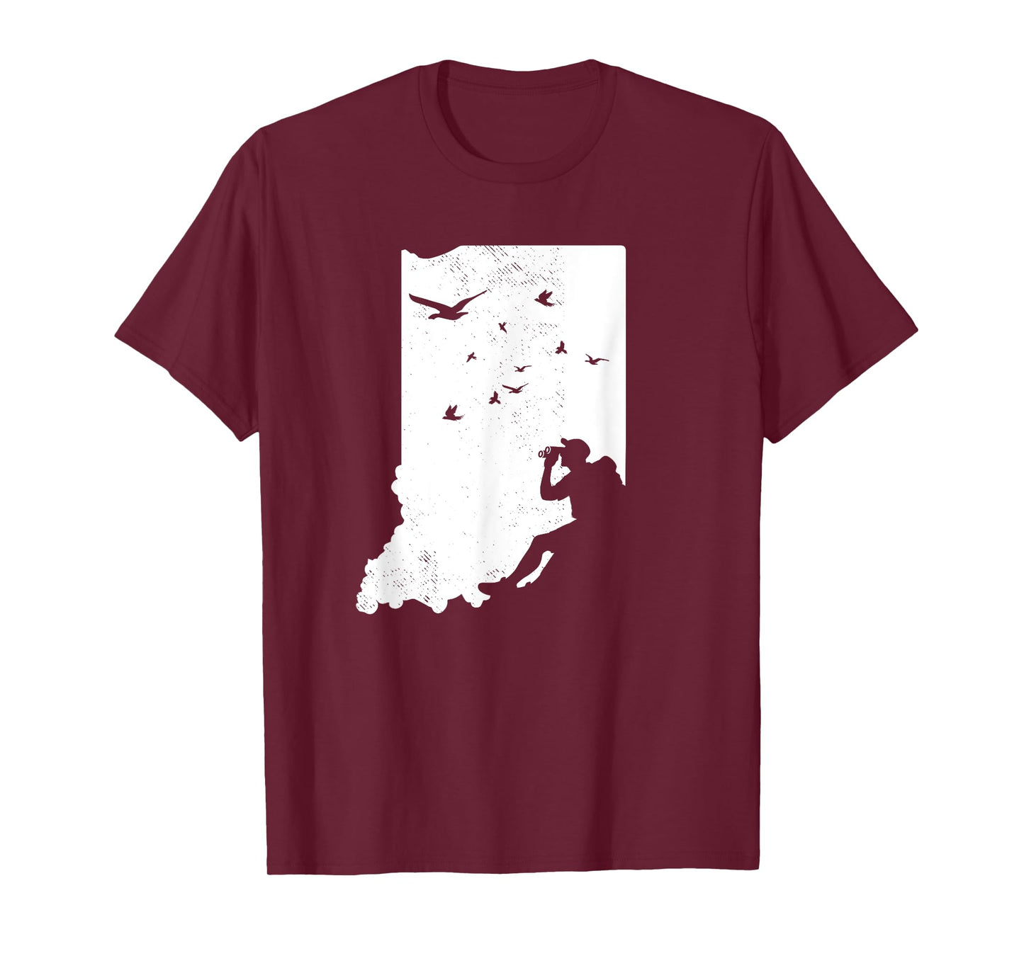 Indiana Bird Watching Design Birding Binoculars Birdwatcher T-Shirt