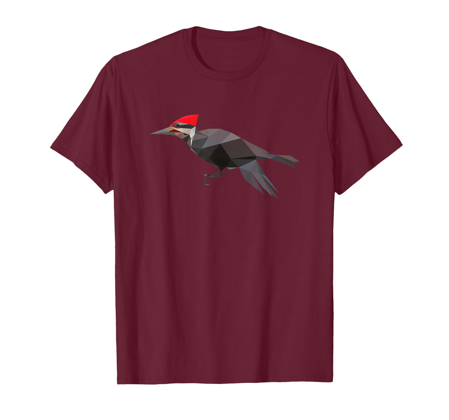 Geometric Woodpecker Bird Shirt Birdwatching Bird Lover T-Shirt