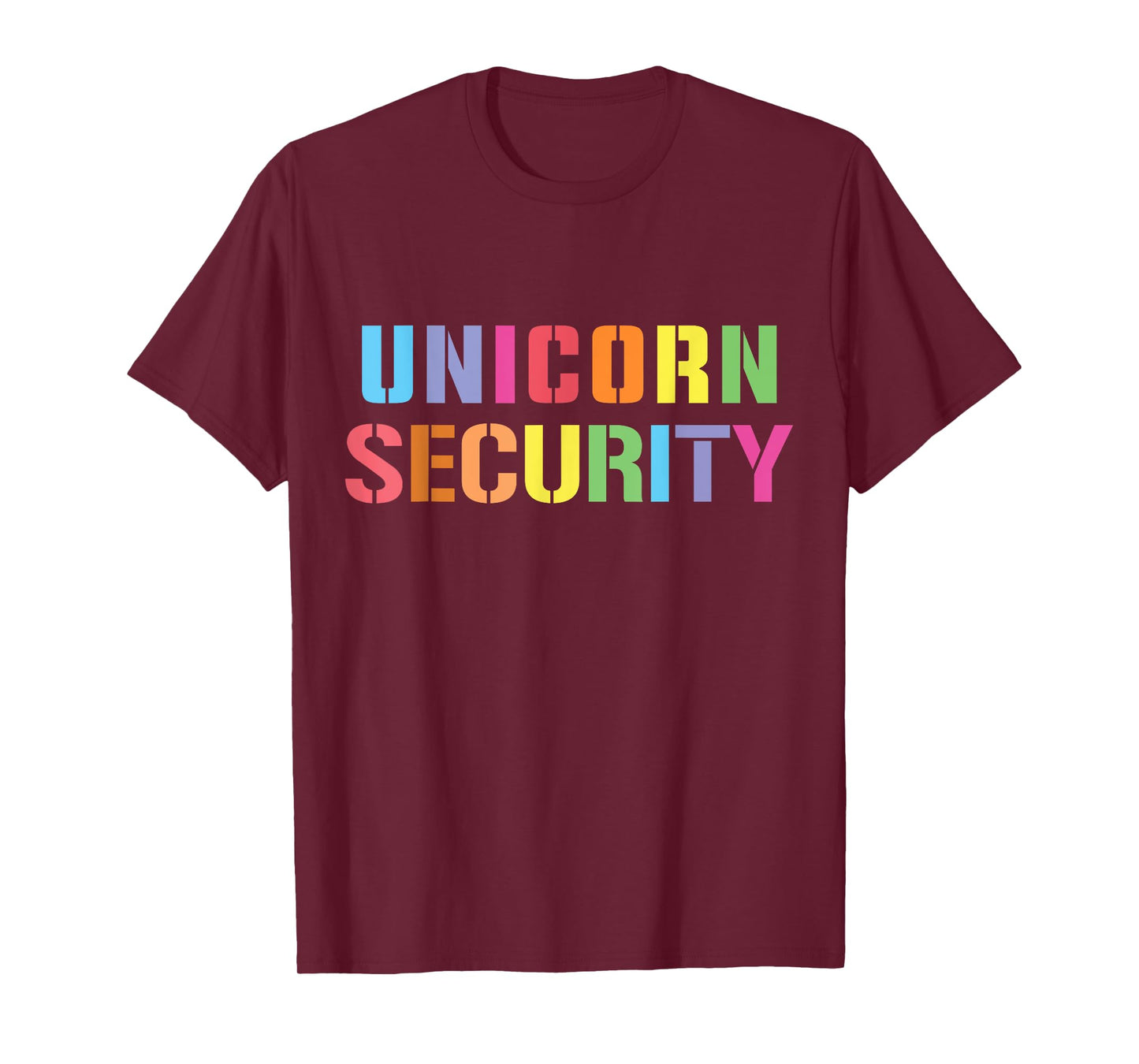 Halloween Dad Mom Daughter Adult Costume, Unicorn Security T-Shirt