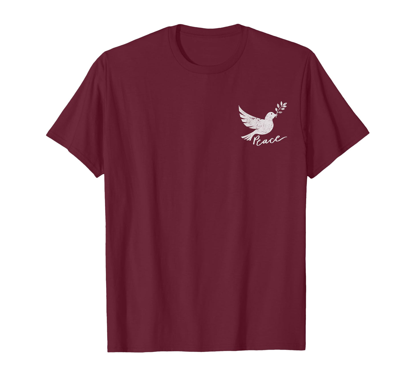White Dove Peace Symbol Cute Peace Sign Men Women T-Shirt