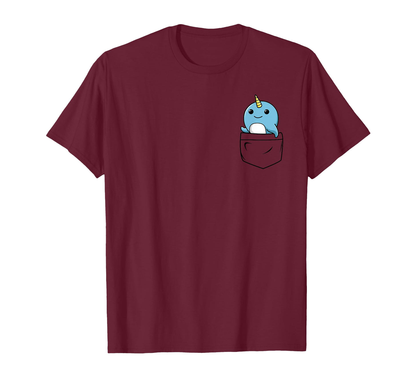 Narwhal Pocket | Unicorn of the Sea Funny Animal Tee T-Shirt