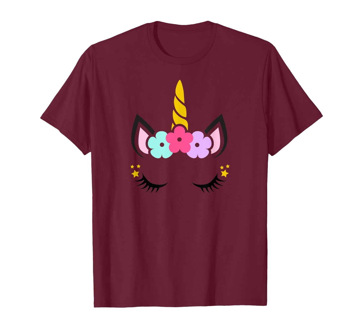 Unicorn Face Birthday T-Shirt