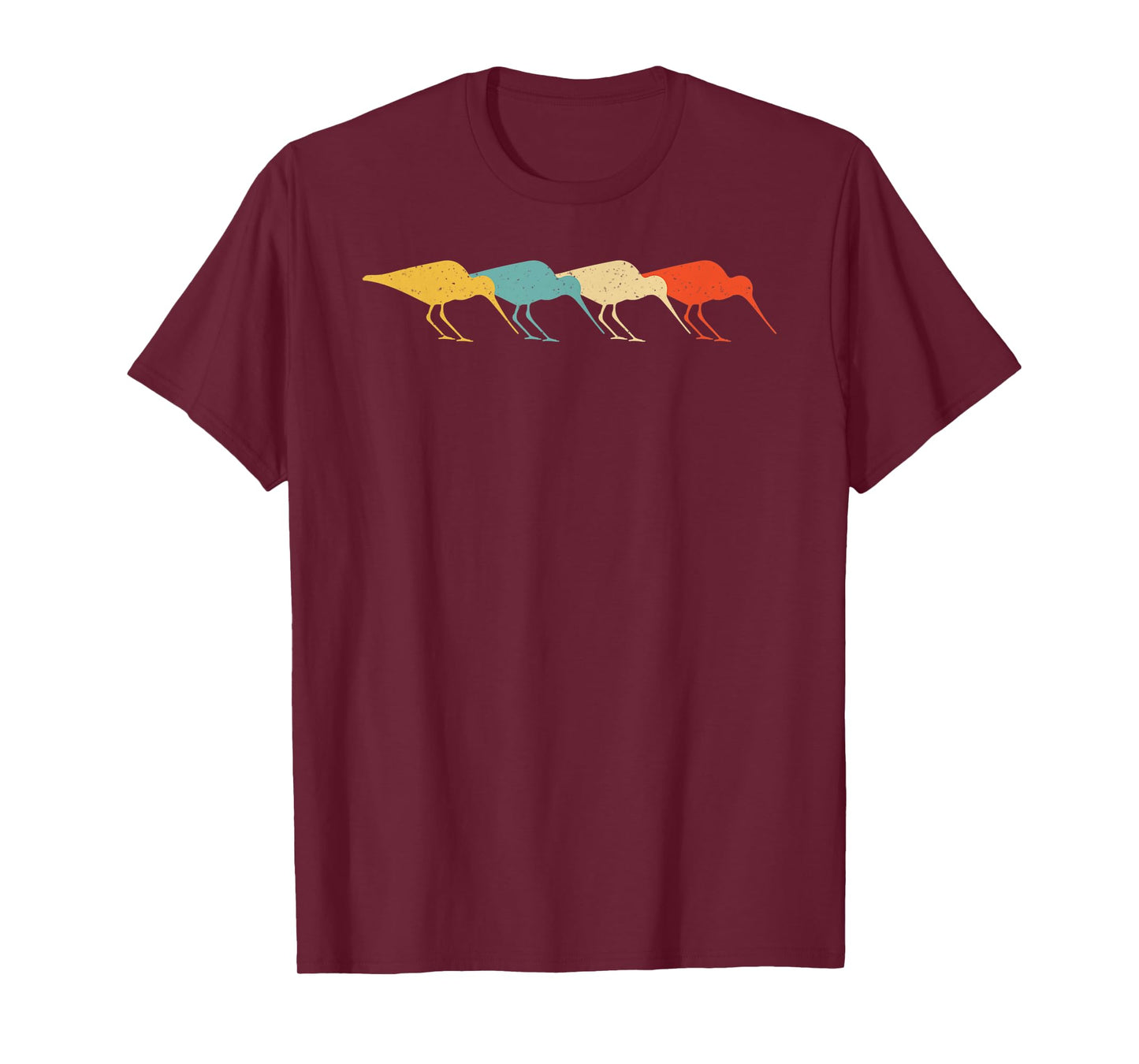 Curlew Vintage Retro Wader Bird Animal Lover 60s 70s Gift T-Shirt