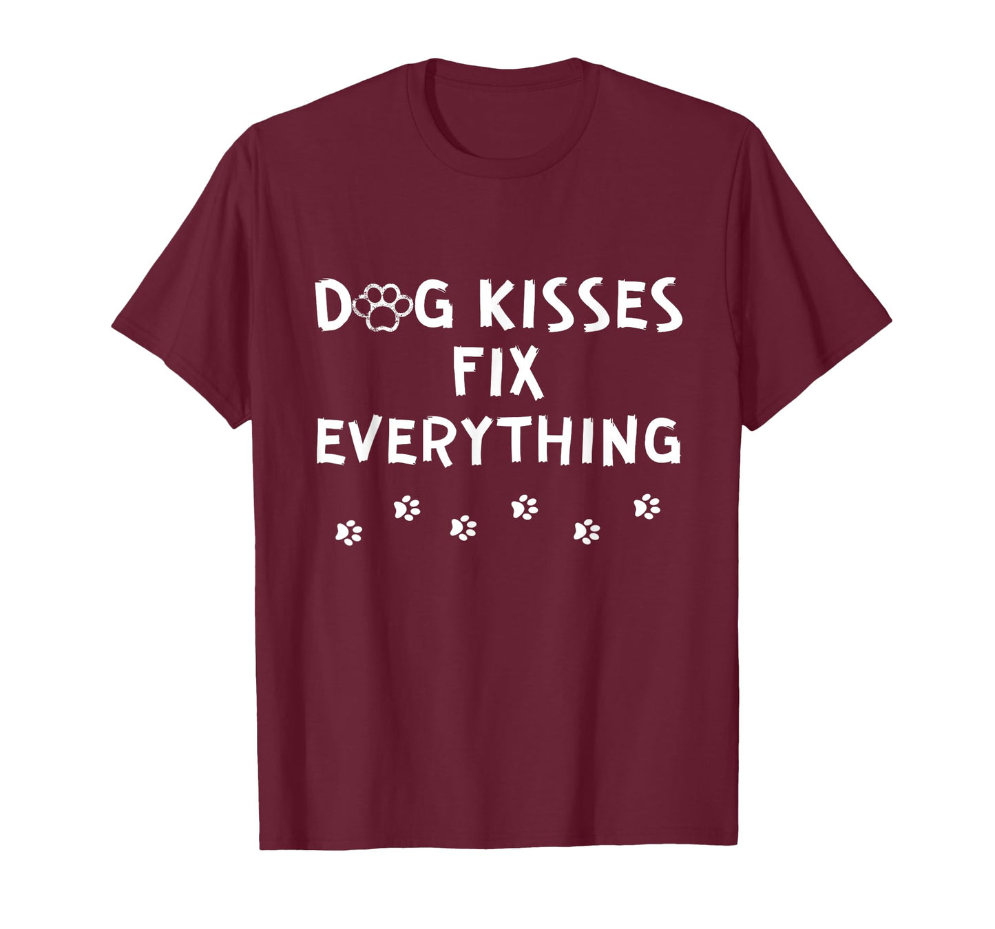 Dog Kisses Fix Everything Funny Cute Dog Lover T-Shirt