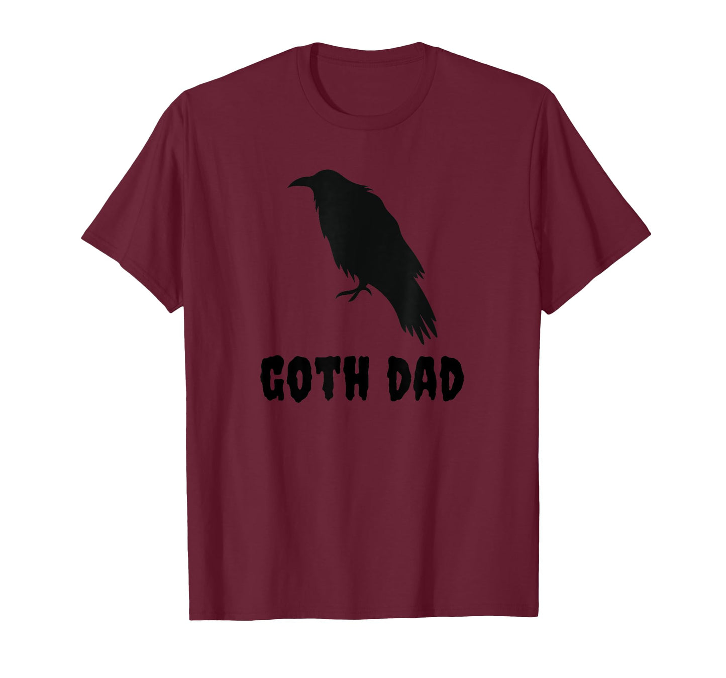Mens Goth Dad Gothic Black Bird Crow Funny Emo Father's Day T-Shirt