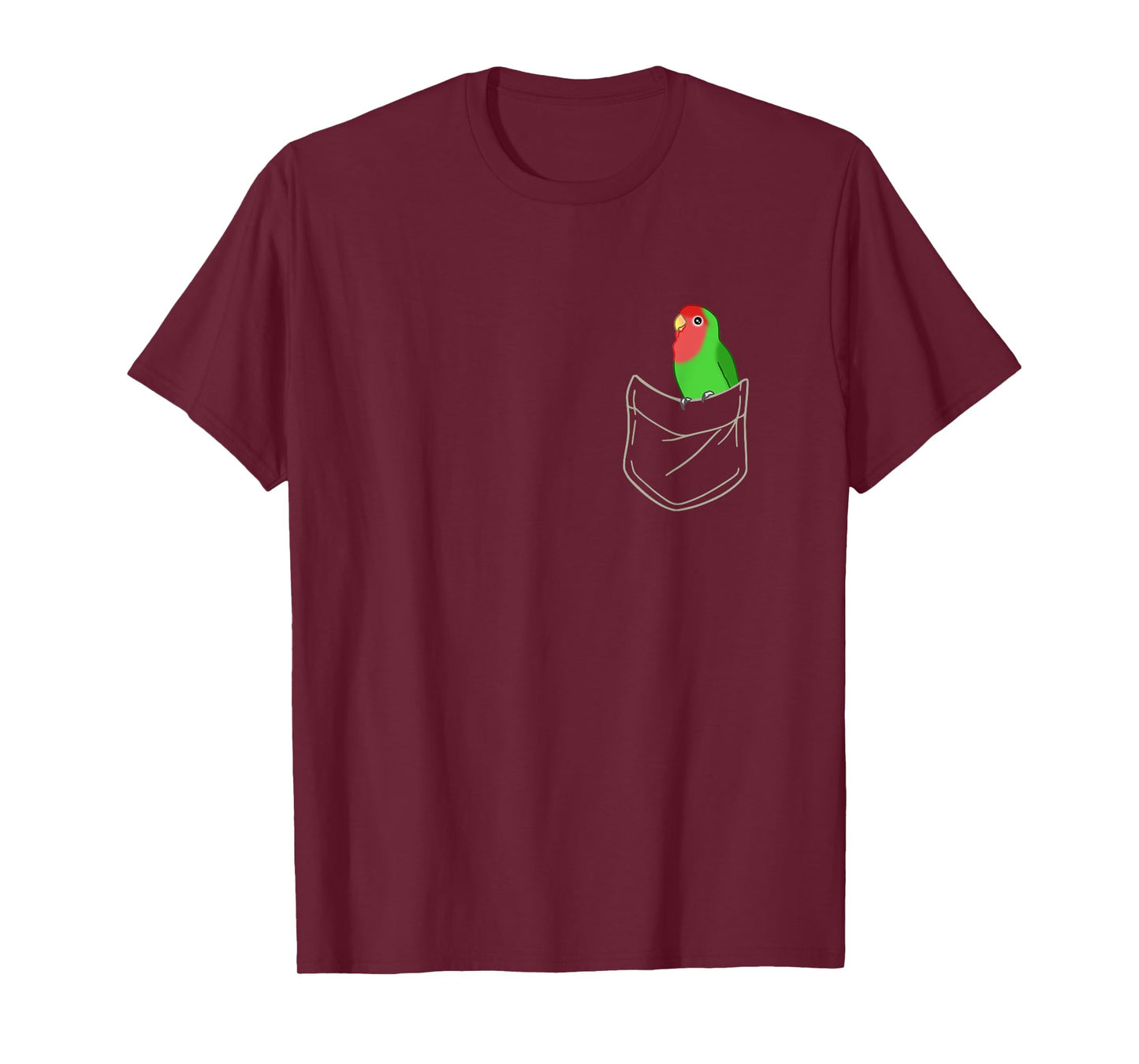Pocket green Lovebird Cute Peach Faced Lovebird Birb memes T-Shirt