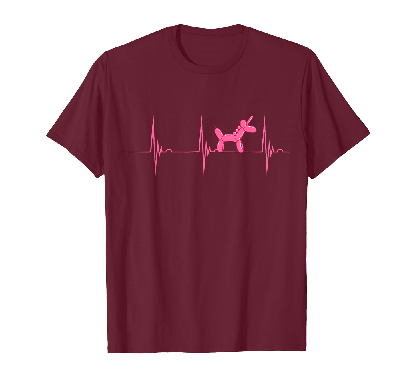 Amazing Balloon Benders Twisting Animals Balloon Artist Heartbeat EKG Pulse Unicorn Animal T-Shirt - Women's, Black, Small, Short Sleeve