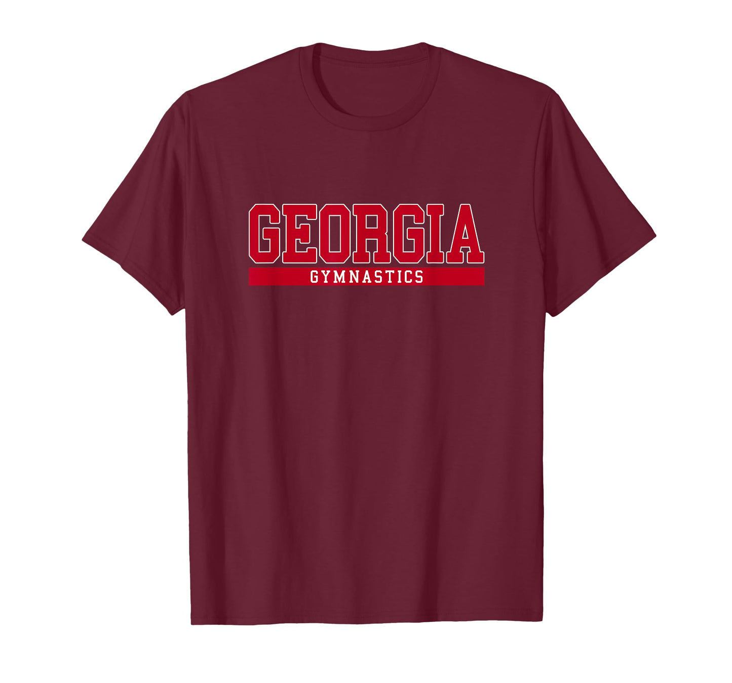 Georgia Gymnastics T-Shirt - Black, X-Small, Unisex-Adults, Short Sleeve, Classic Fit, Cotton 60% Polyester 40%