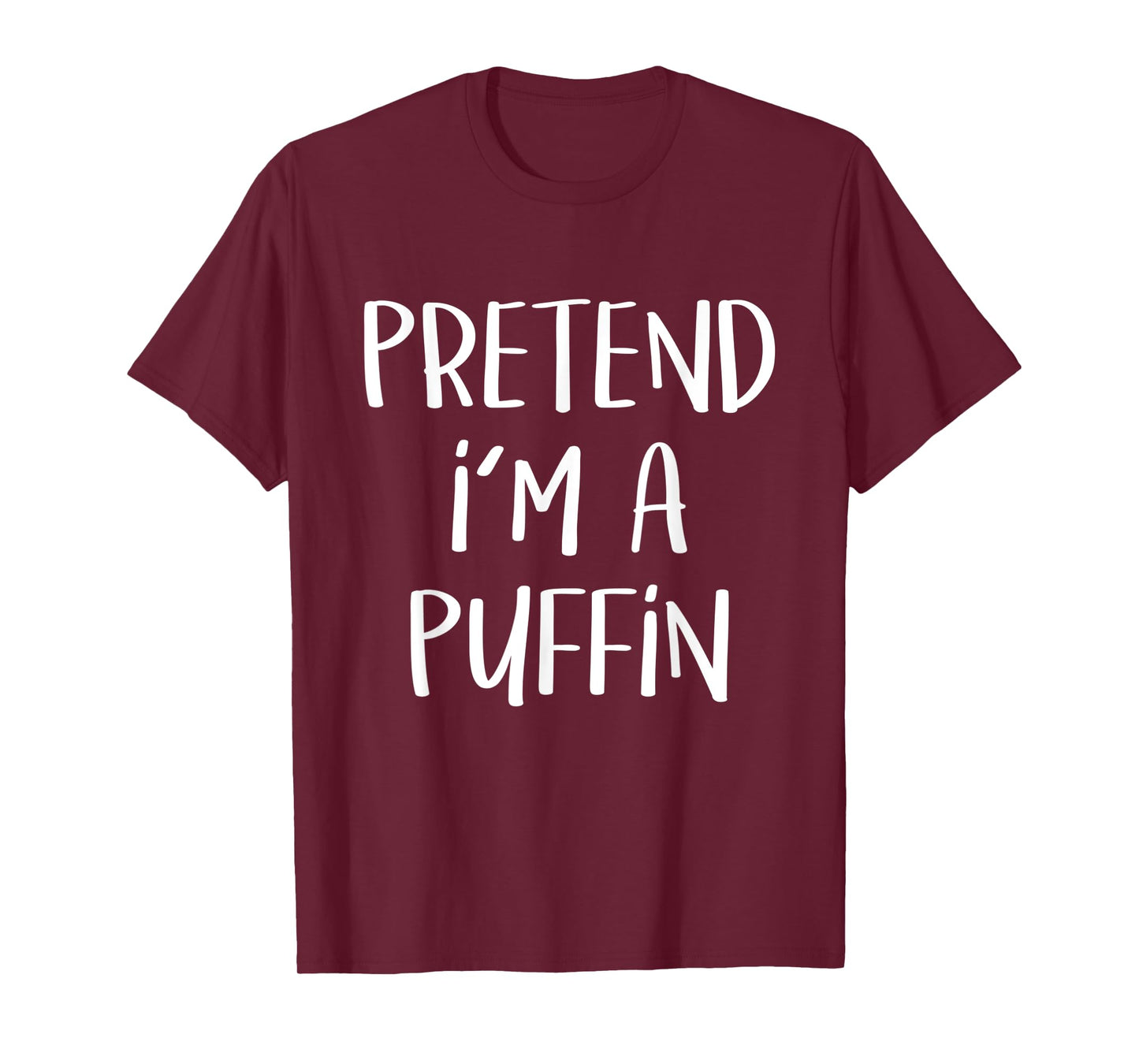 Pretend I'm A Puffin Bird Costume Funny Halloween Party T-Shirt