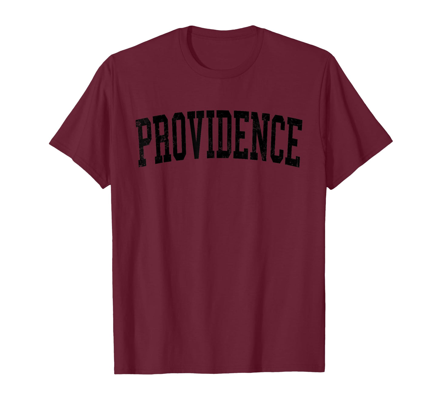 Vintage Providence UT Distressed Black Varsity Style T-Shirt