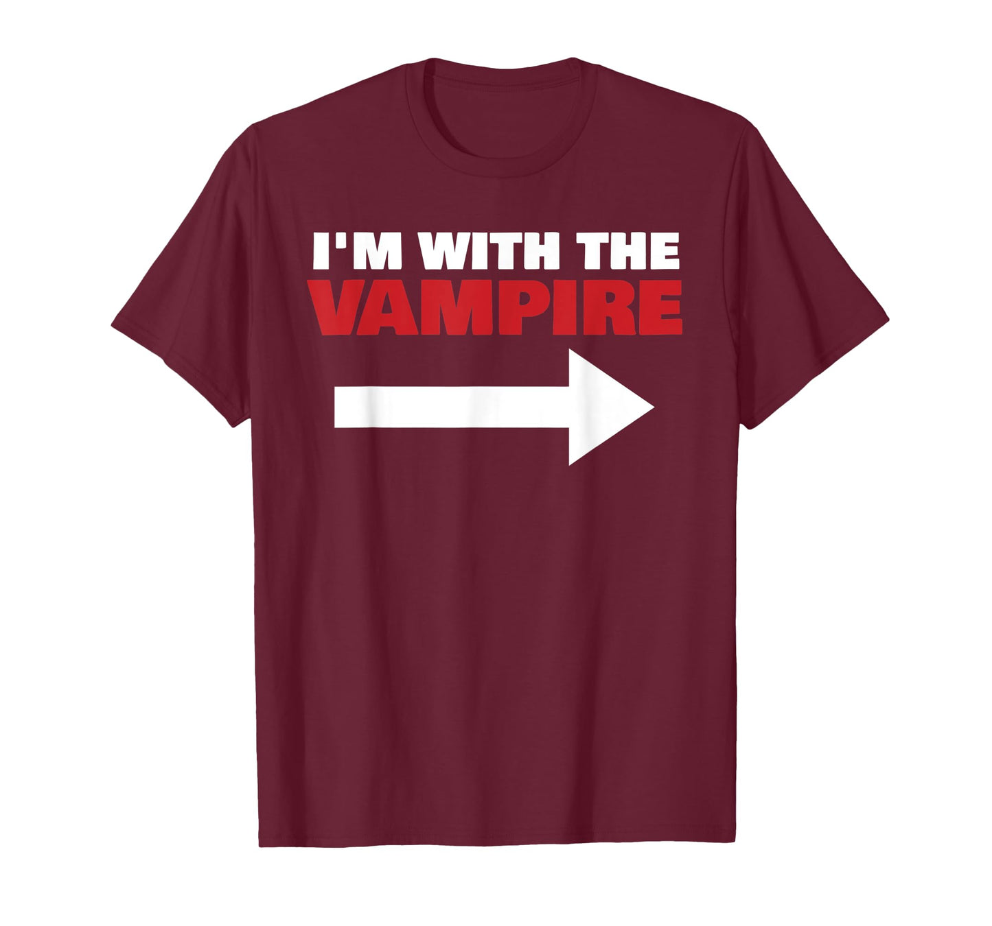 I'm With The Vampire Fun Matching Halloween Couple Costume T-Shirt