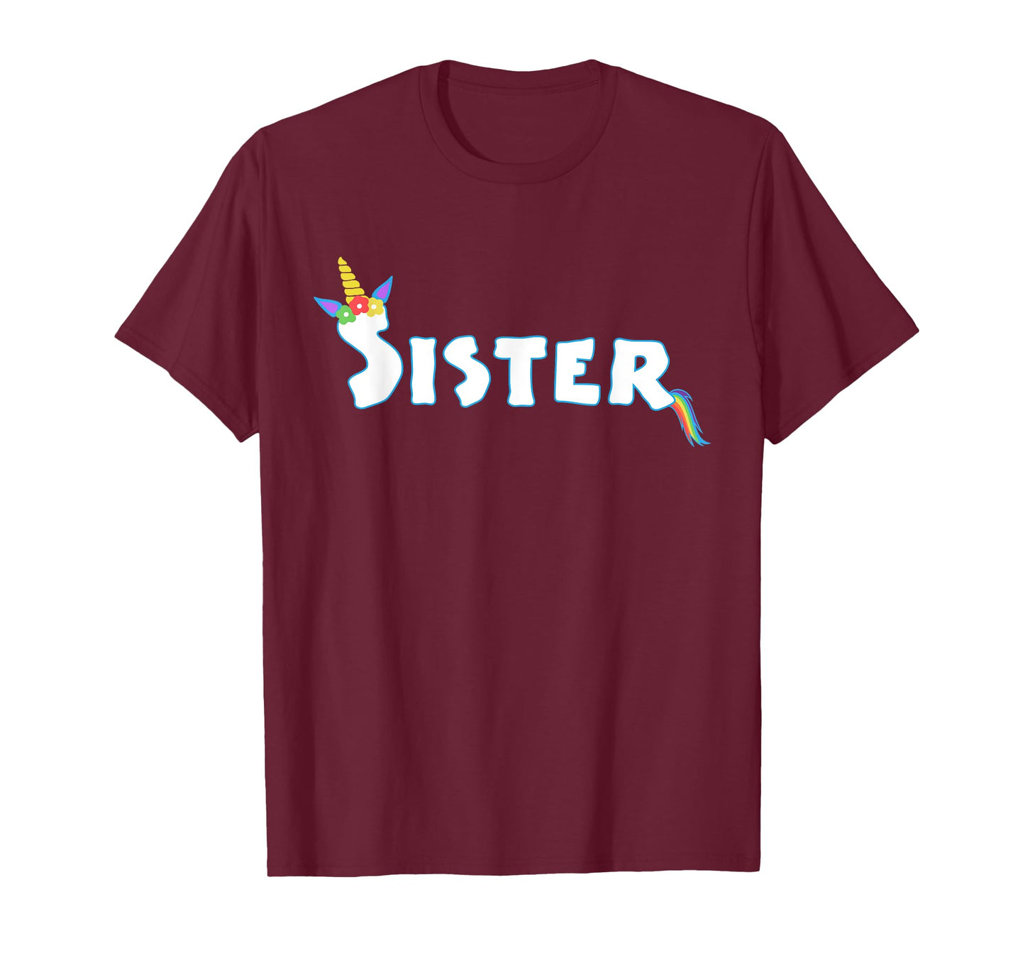 Unicorn Birthday Girl Funny Sister Sis Family T-Shirt