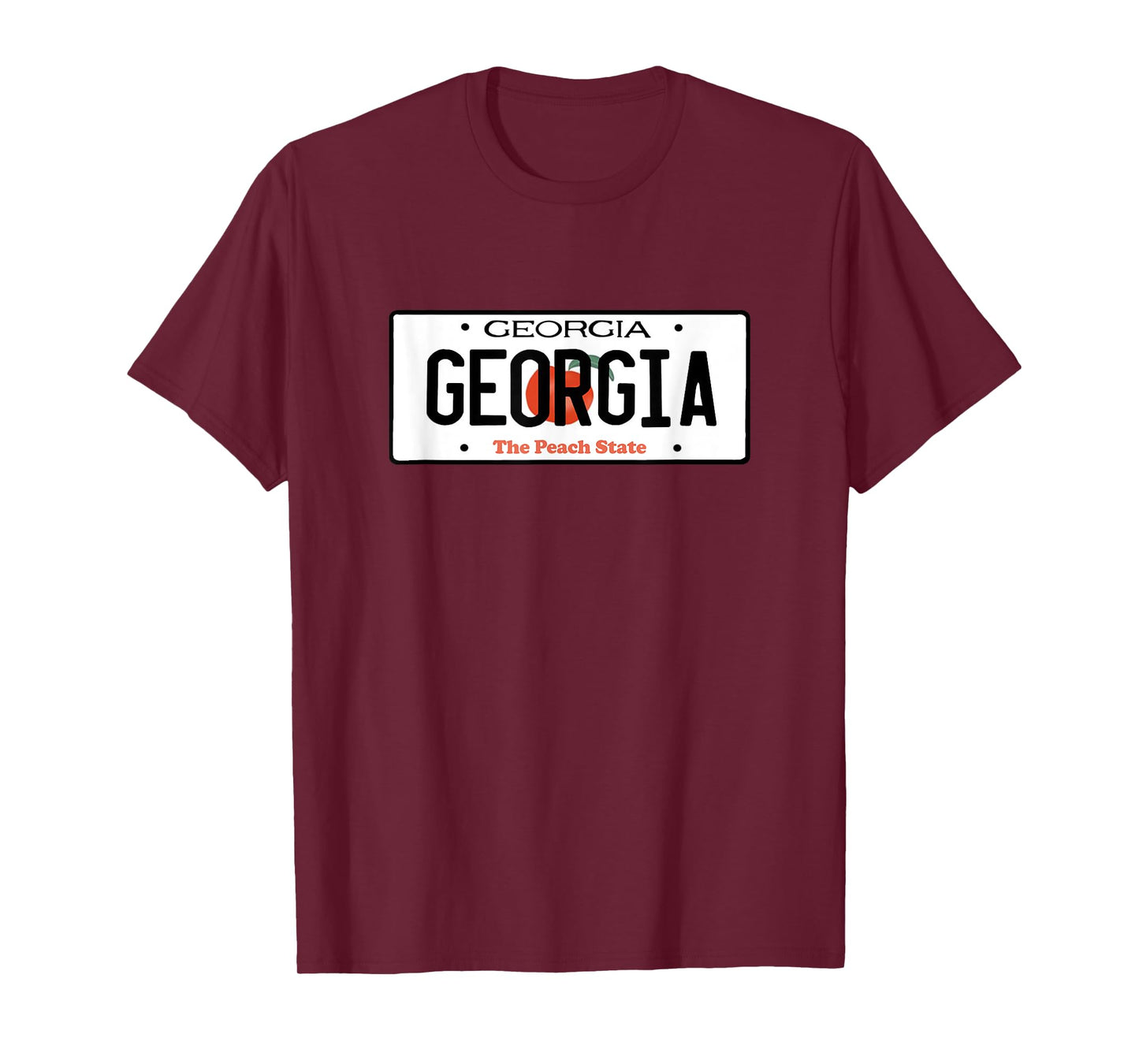 Georgia License Plate - Throwback Design - Classic T-Shirt
