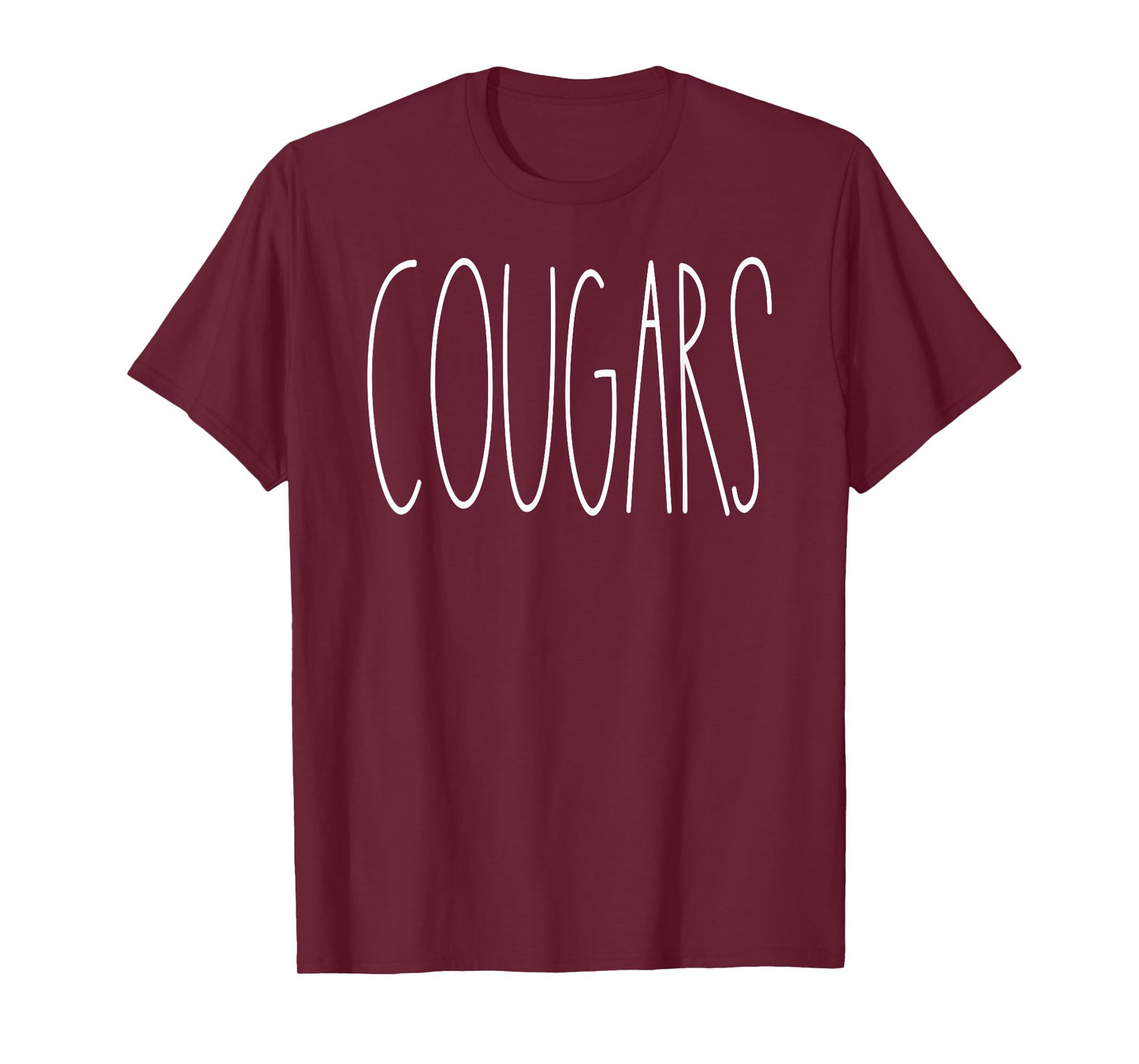 Cougars School Spirit Team Mascot Teacher Gift T-Shirt for Men Women