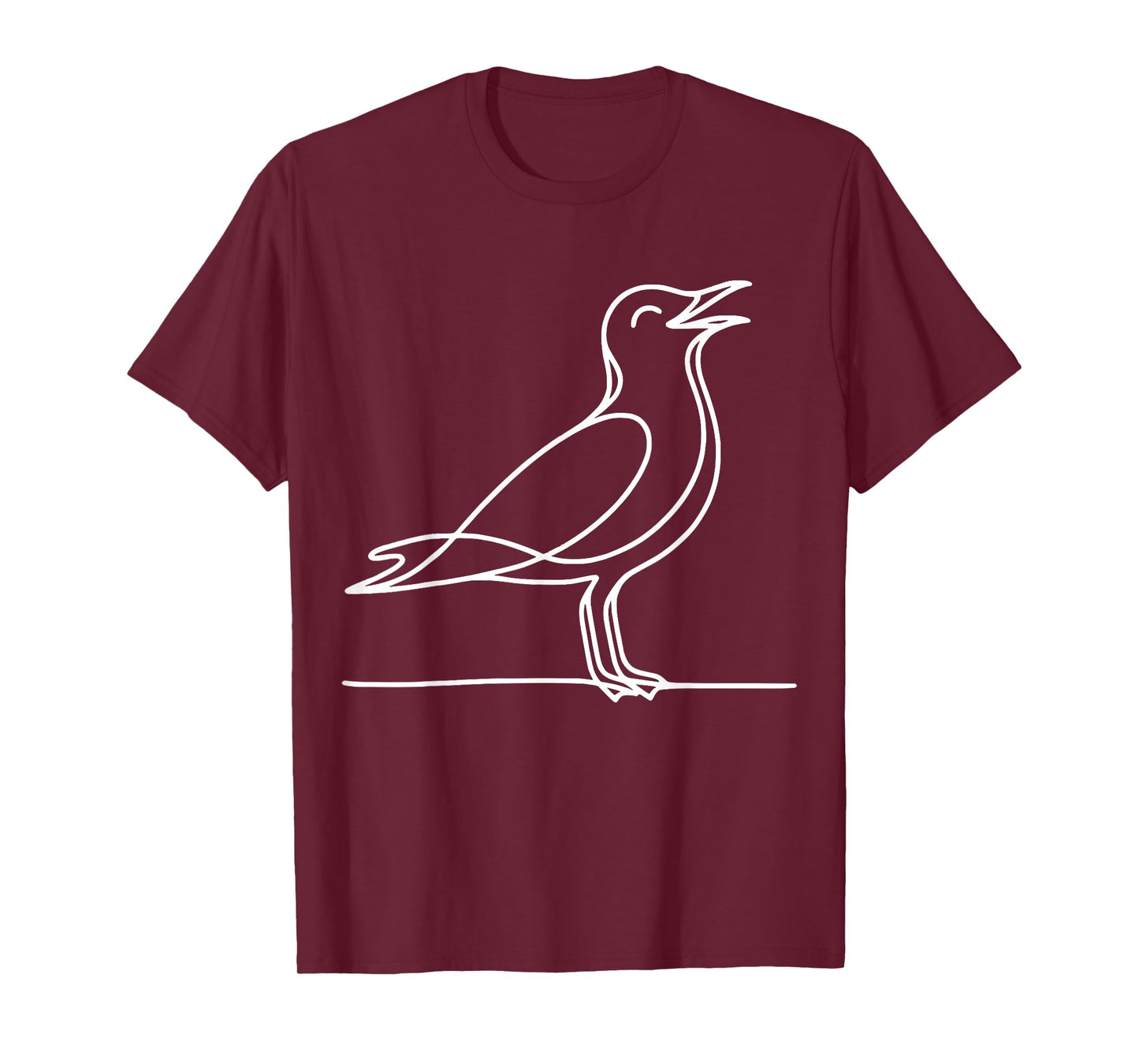Line Art Bird & Ornithologist Laughing Gull T-Shirt
