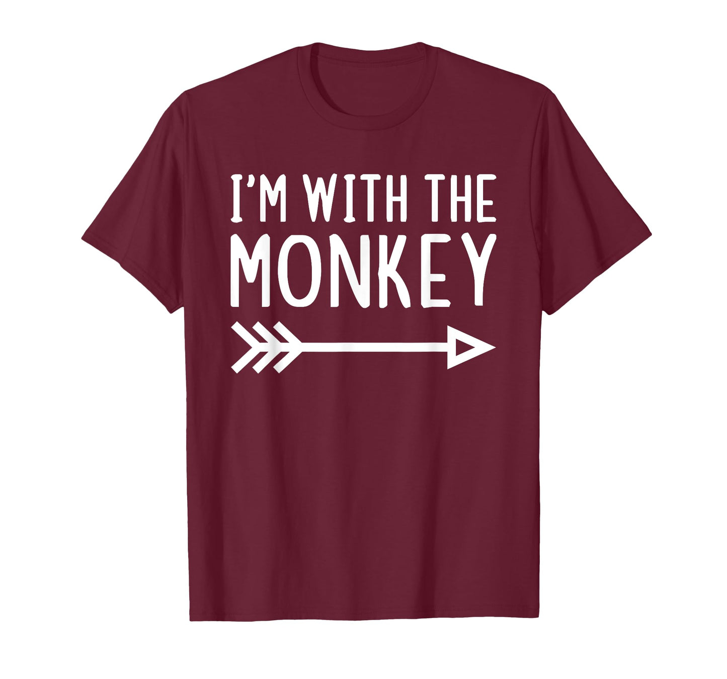 I'm With The Monkey Funny Matching Halloween Couple Costume T-Shirt