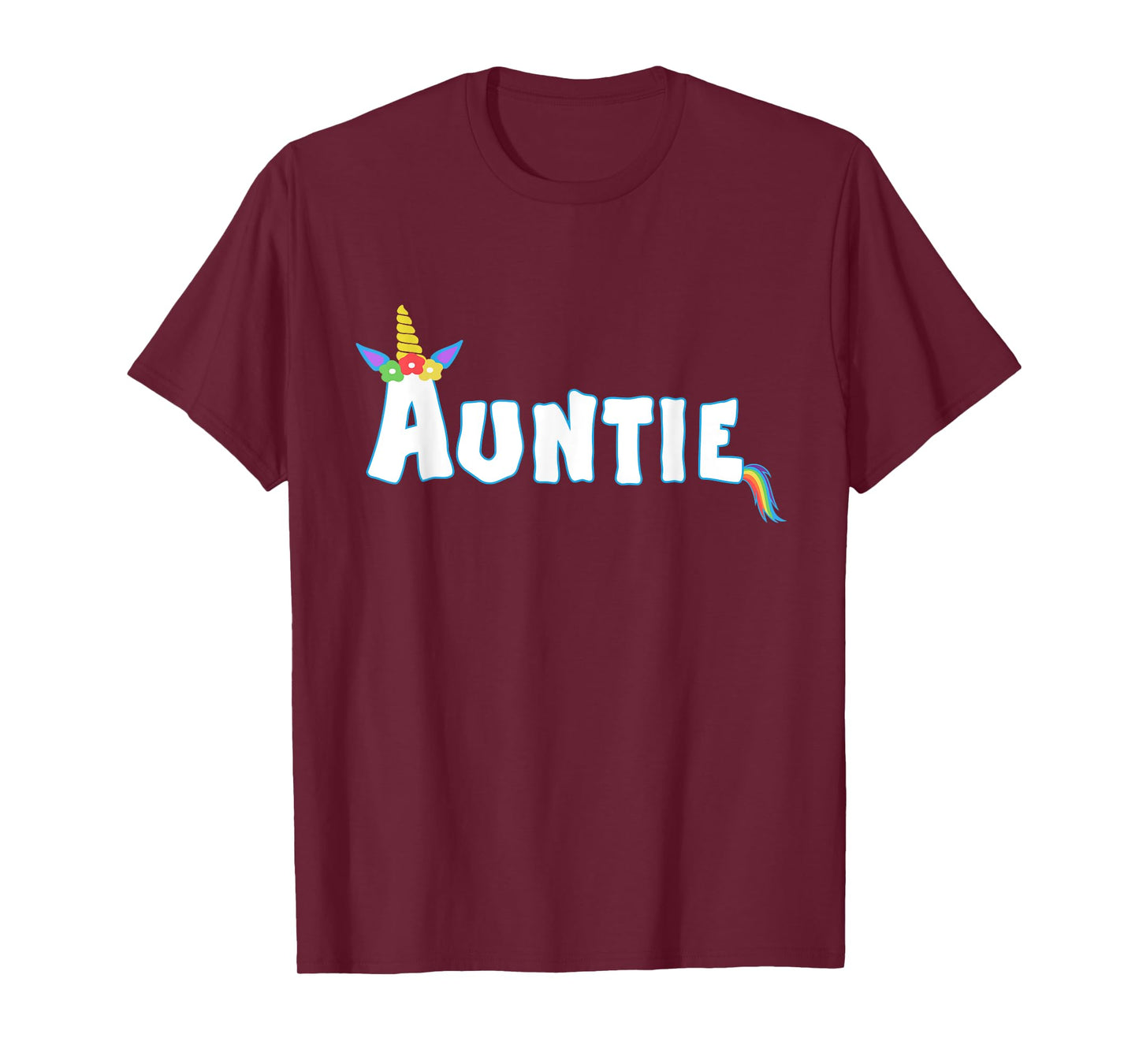 Unicorn Birthday Girl Funny Auntie Aunt Family Matching T-Shirt