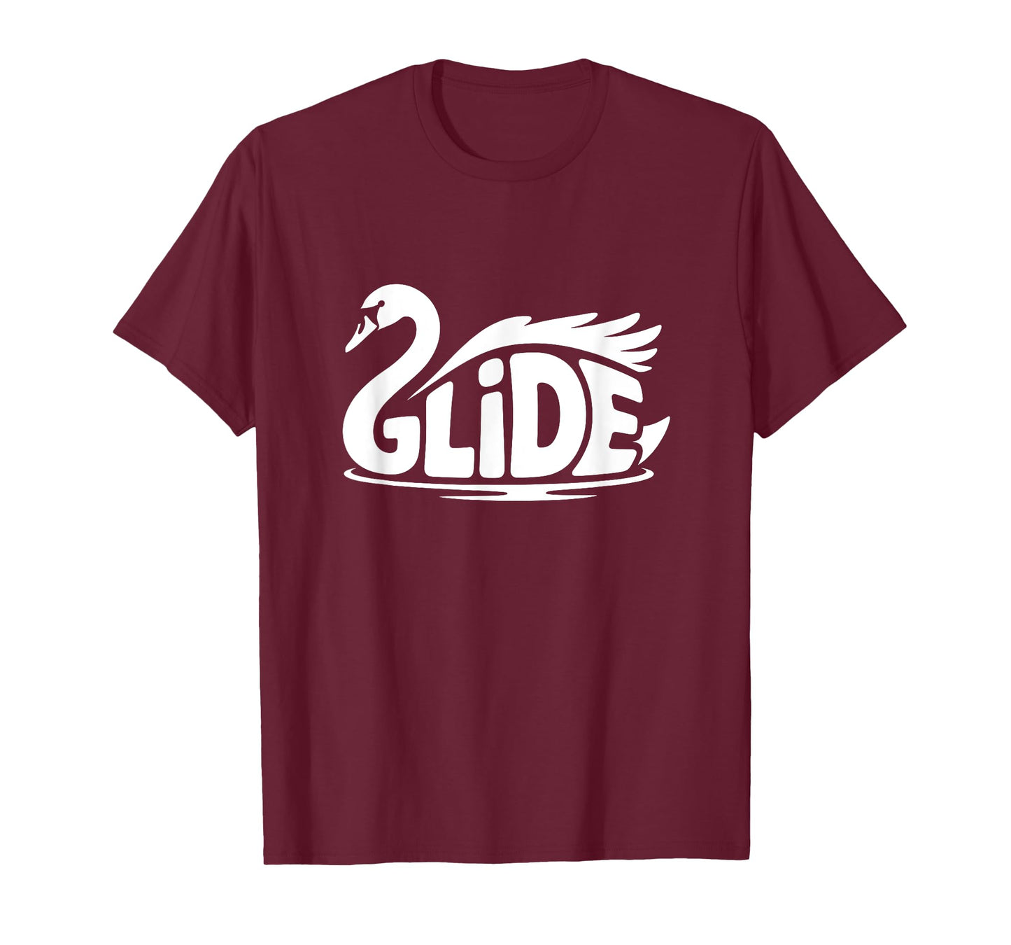 Glide Swan Word Art - Calm Nature & Graceful Animal Design T-Shirt