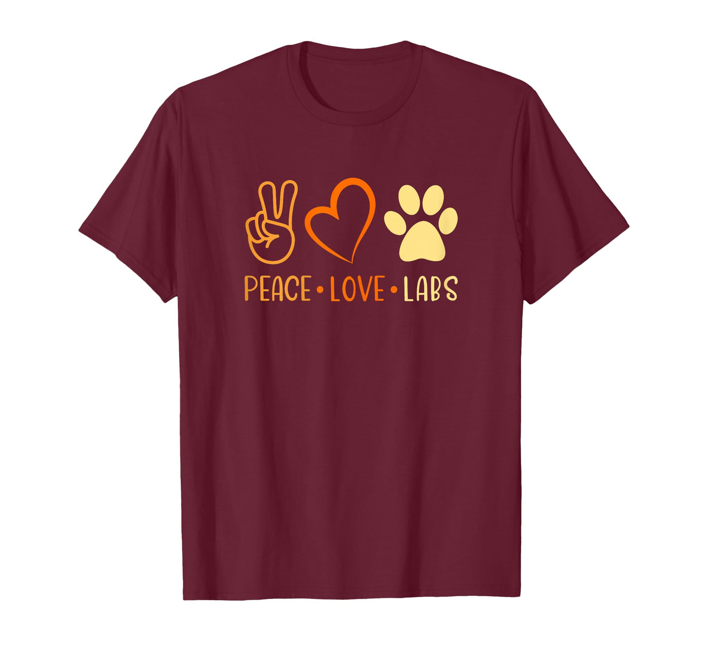 Peace Love Yellow Labs Labrador Lab Mom Fall Autumn T-Shirt