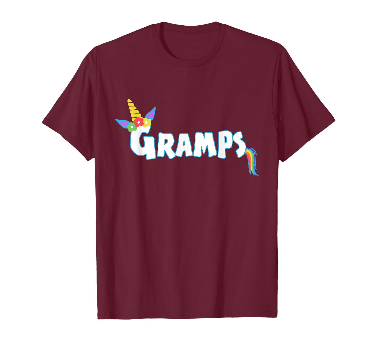Unicorn Birthday Girl Gramps Grandpa Fathers T-Shirt