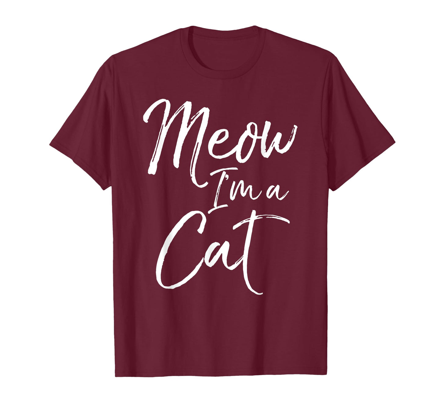 Meow I'm a Cat Shirt Funny Halloween Costume T-Shirt Women T-Shirt