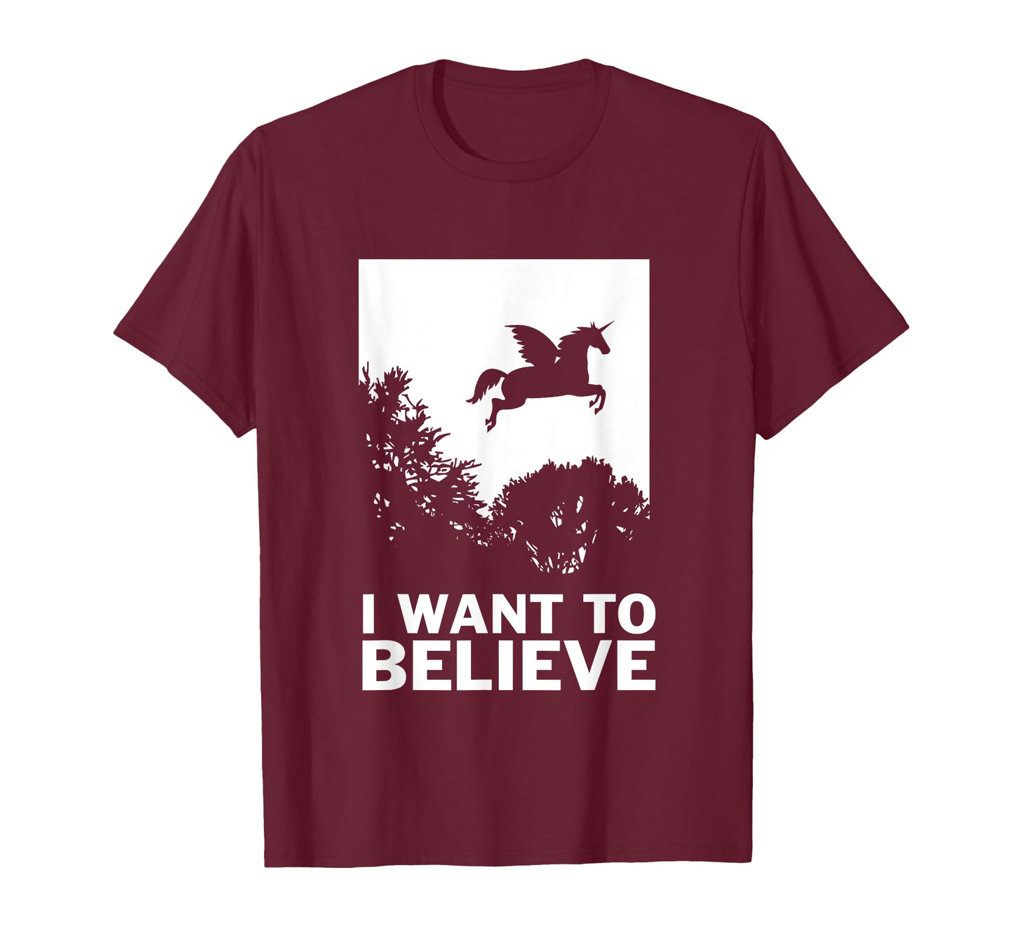 I Want To Believe Unicorns T-Shirt - UFO Conspiracy Flying