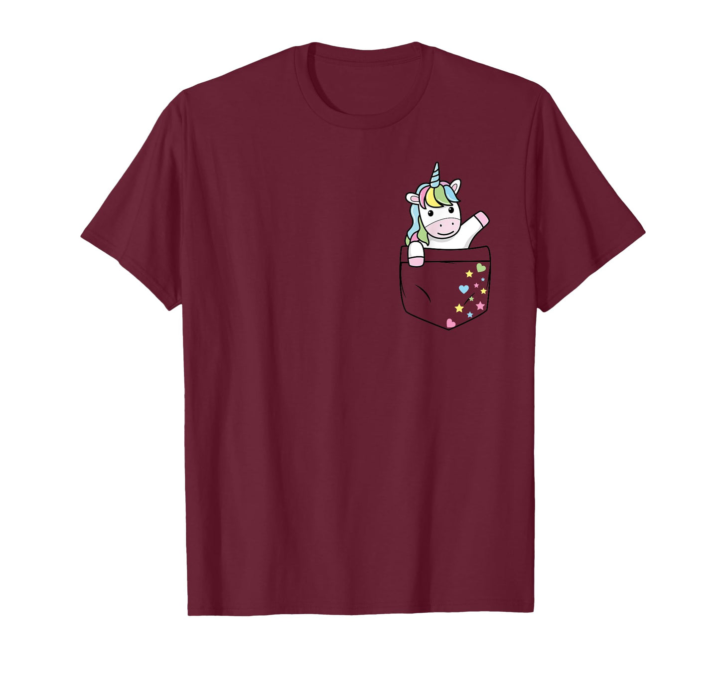 Cute Unicorn in My Pocket colorful pastel Magical Stars Gift T-Shirt