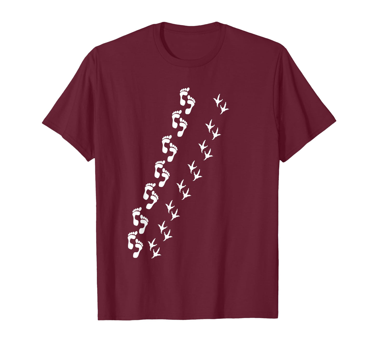 Farm Bird Chicken Footprint Human Footprint Human Chicken T-Shirt