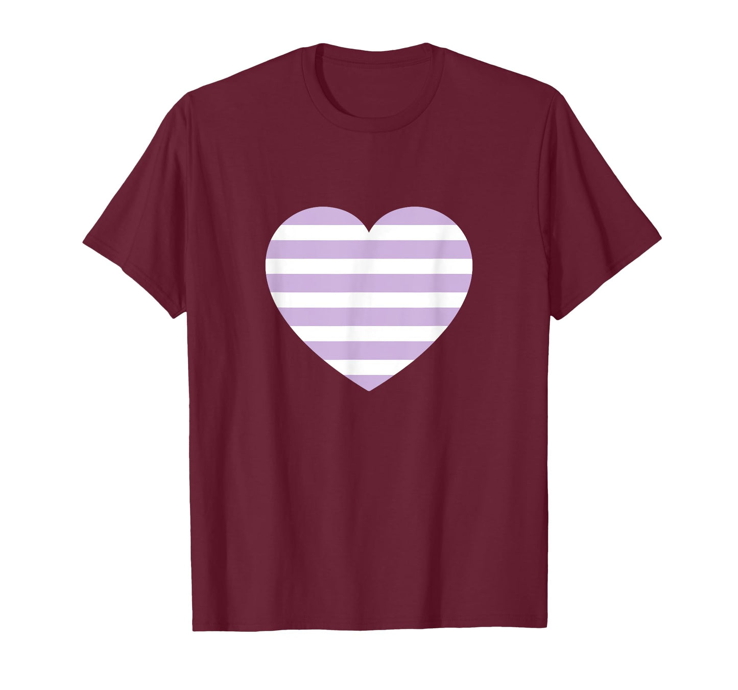 Cute Retro Lavender Mist Stripes Classic Minimalist Graphic T-Shirt