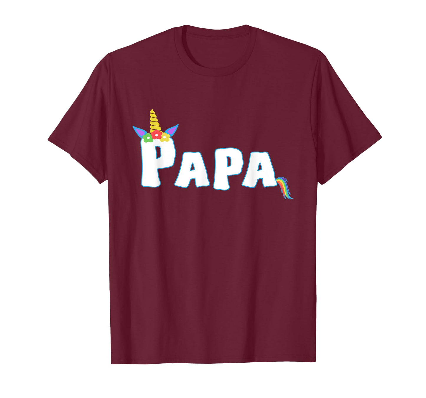 Unicorn Birthday Girl Funny Papa Grandpa Family T-Shirt