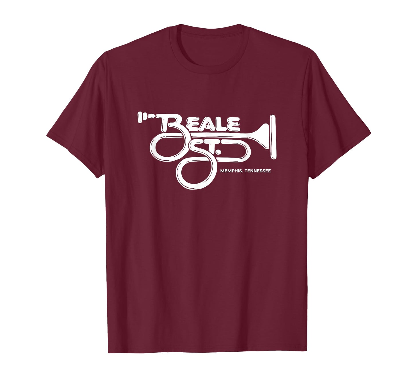 Beale Street Memphis Trumpet Graphic T-Shirt