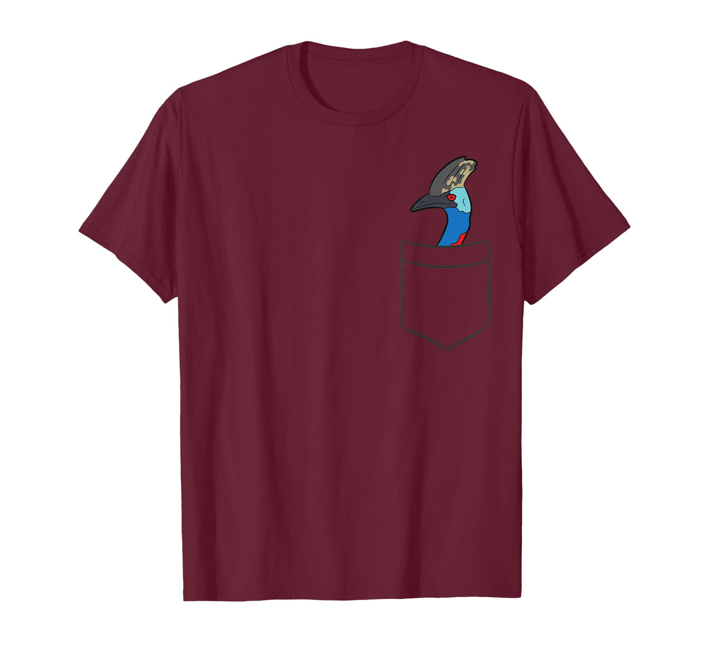 Cassowary In a Pocket Cute Pocket Cassowary Bird T-Shirt