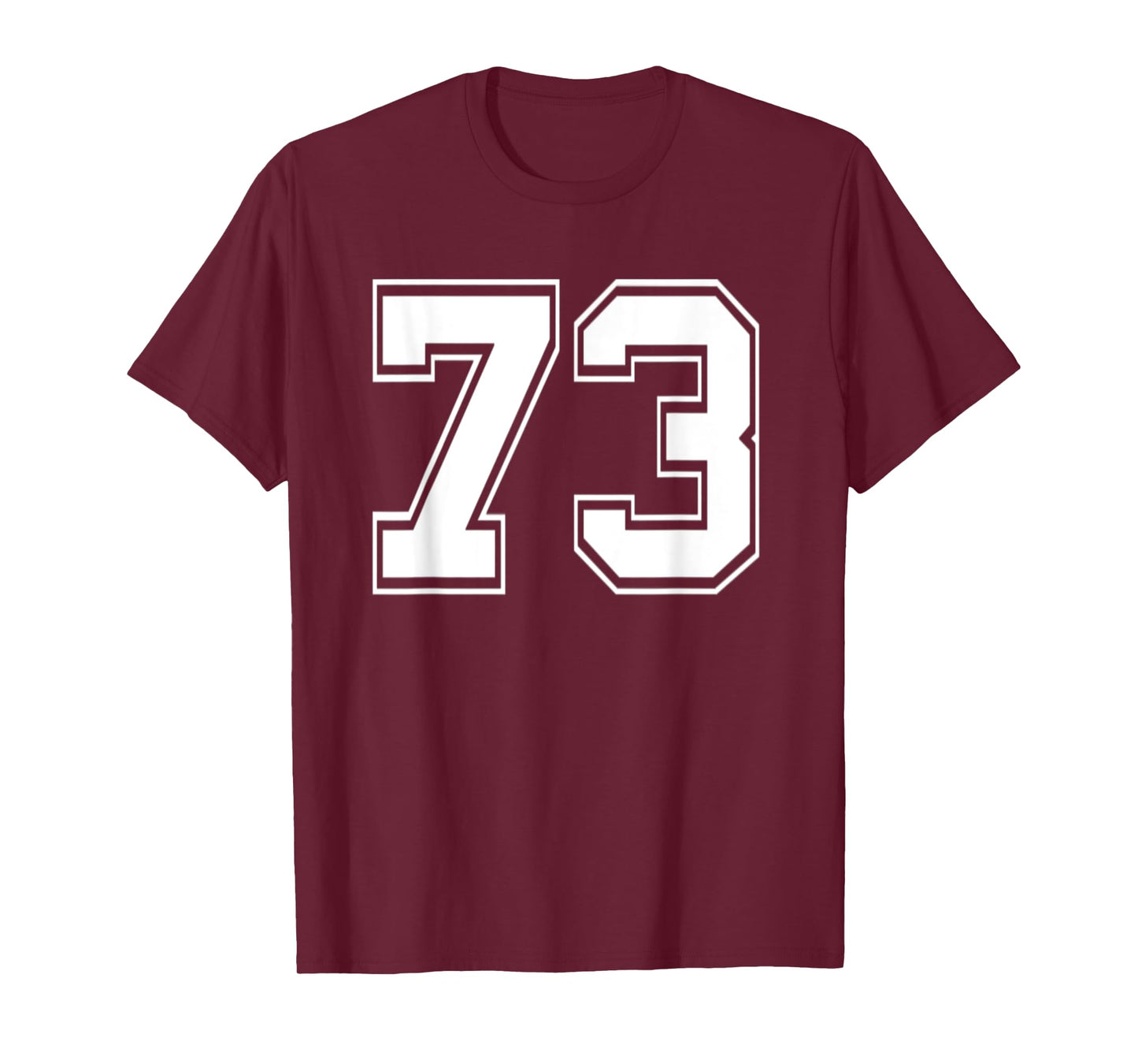Number 73 TShirt Baseball Football Soccer Birthday T-Shirt