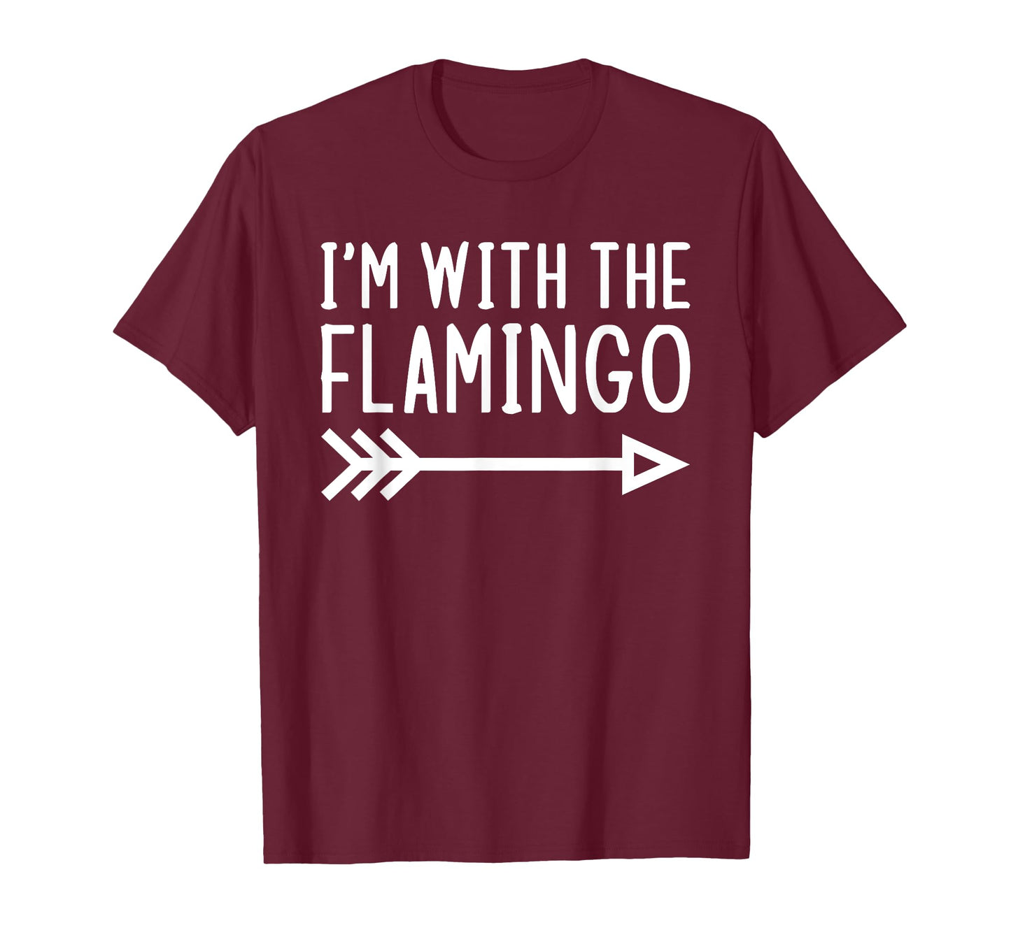 I'm With The Flamingo Funny Matching Lazy Halloween Costume T-Shirt