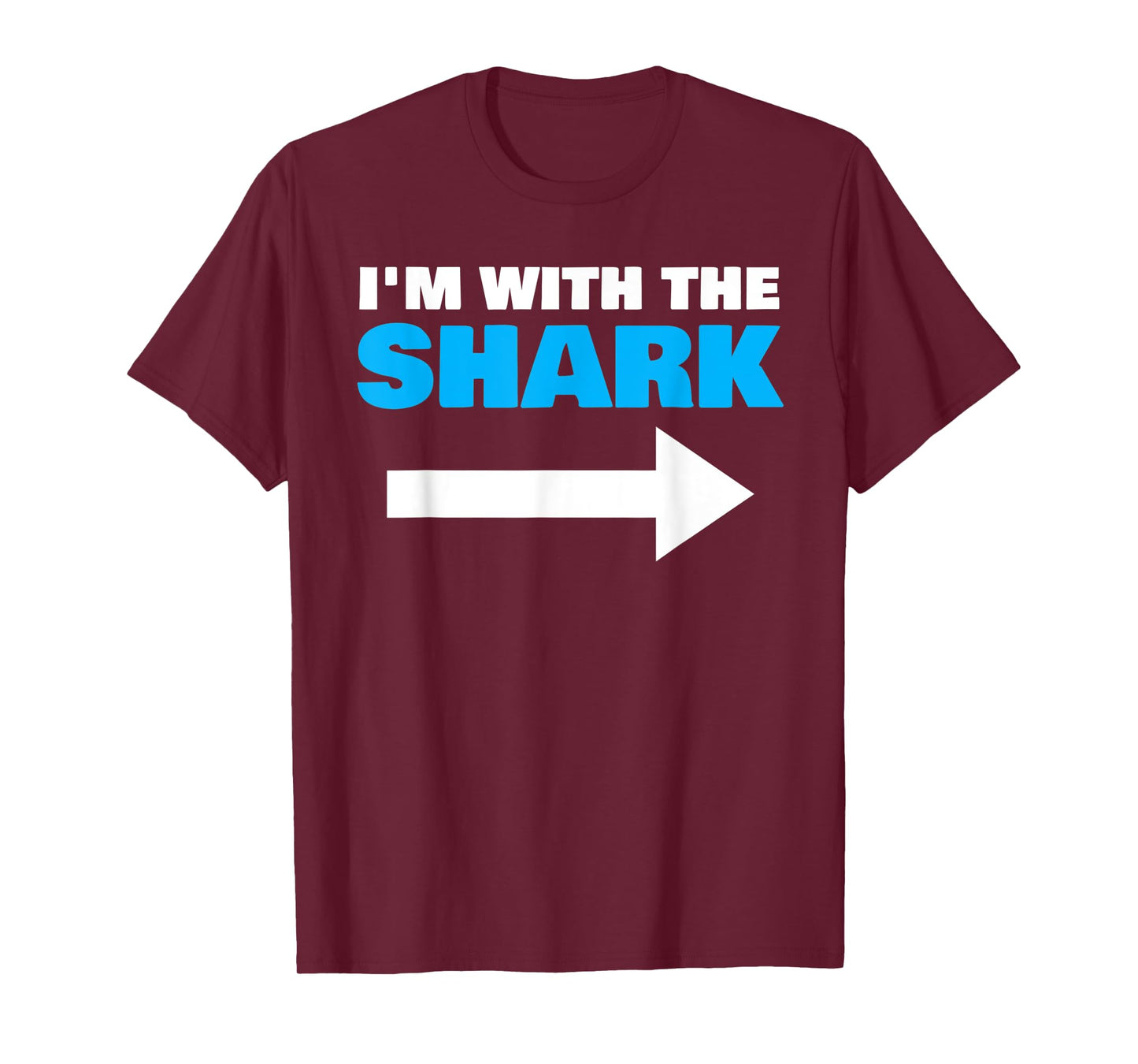 I'm With The Shark Fun Matching Halloween Couple Costume T-Shirt