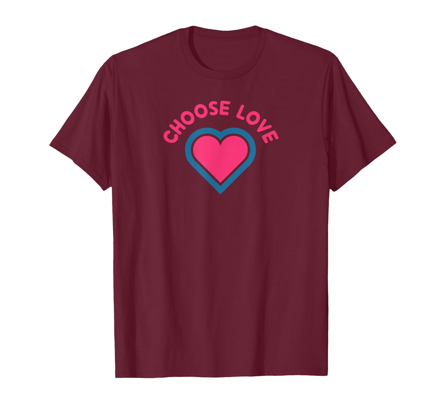 Awesome College Stuff Always CHOOSE LOVE T-Shirt - Women's Unisex Black Short Sleeve Crew Neck Modern Funny Love Design - Small