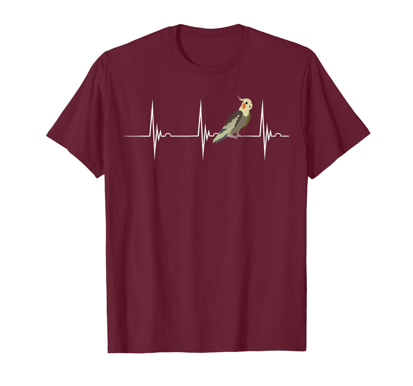 Cockatiel Heartbeat EKG Pulseline Avian Parrot Birds T-Shirt T-Shirt