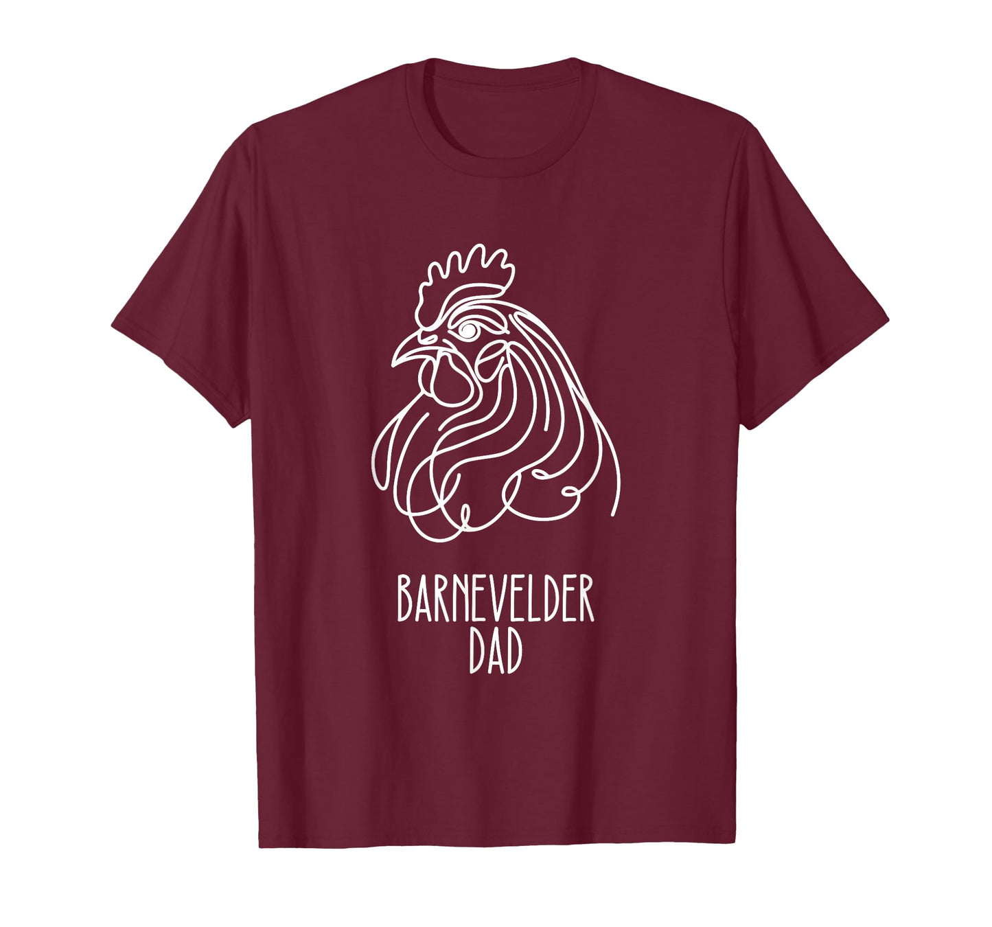 Line Art Best Chicken Dad Men - Barnevelder T-Shirt