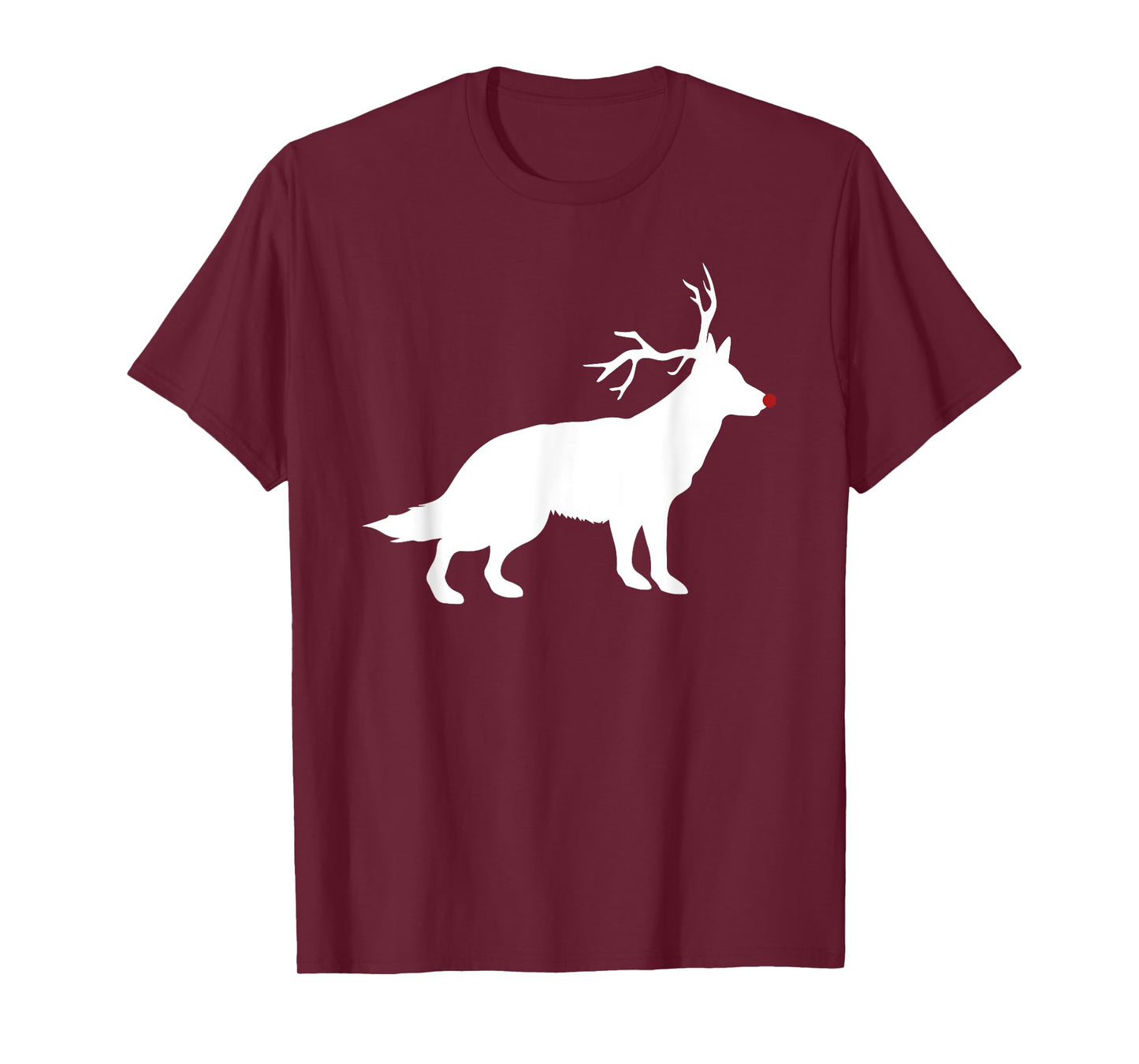 Funny German Shepherd Dog Christmas Reindeer Antlers Xmas T-Shirt