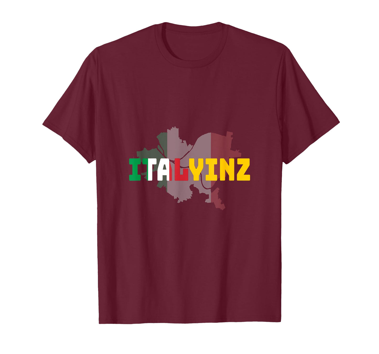 ITALYINZ Pittsburgh Black and Gold Italian Flag T-Shirt T-Shirt