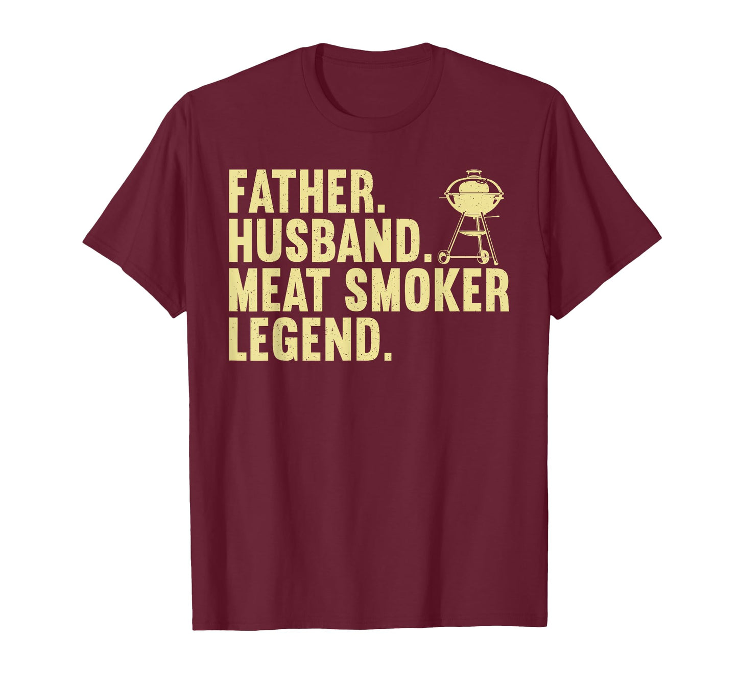 Cool Meat Smoking Art For Father Husband BBQ Meat Griller T-Shirt