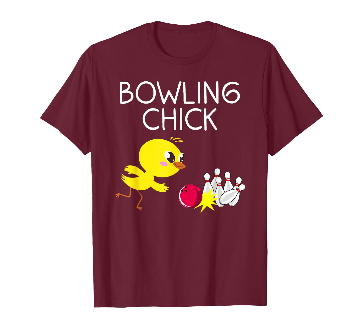 Funny Bowling Gift Women Cute Bowling Chick Sports Athlete T-Shirt