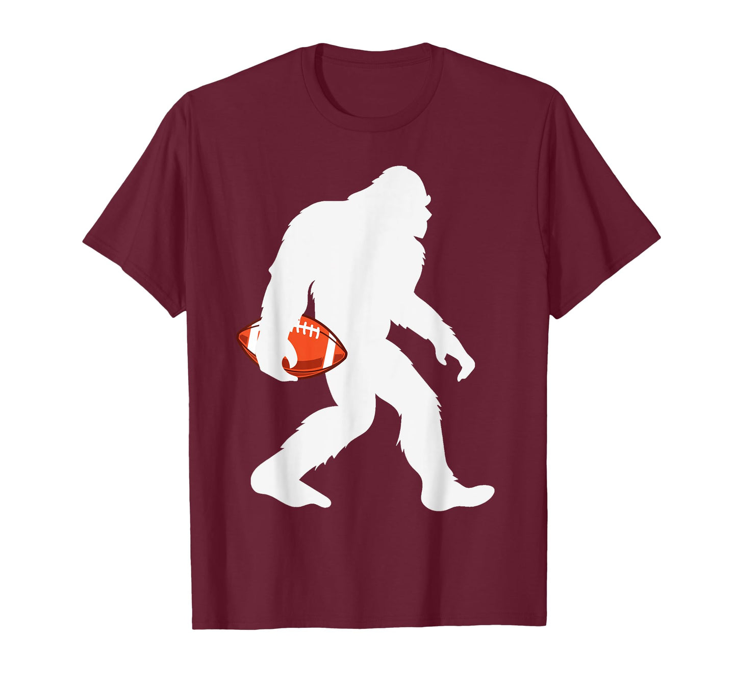Sasquatchful Girls' Unisex-Kids Football-Themed Bigfoot T-Shirt - Black, Small, Short Sleeve