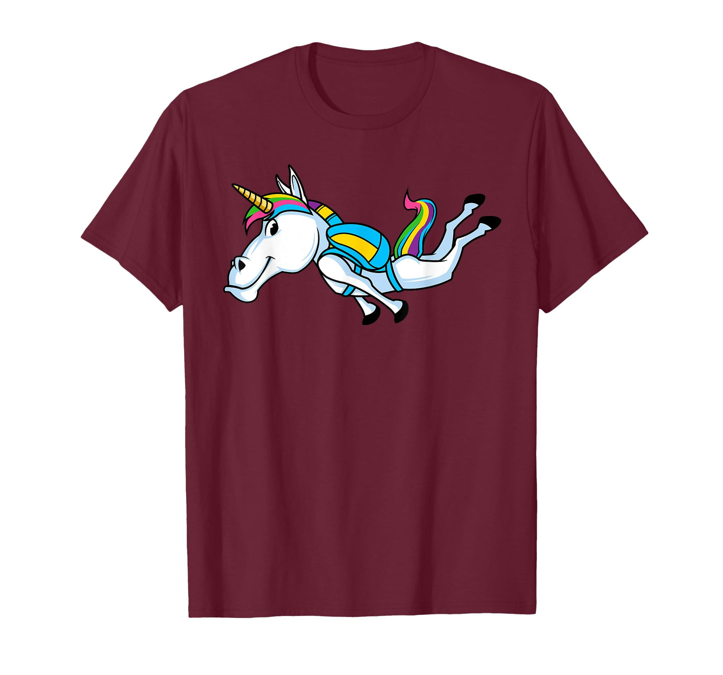 Funny Unicorn Sports Skydiving Magical Parachuting Skydiver T-Shirt