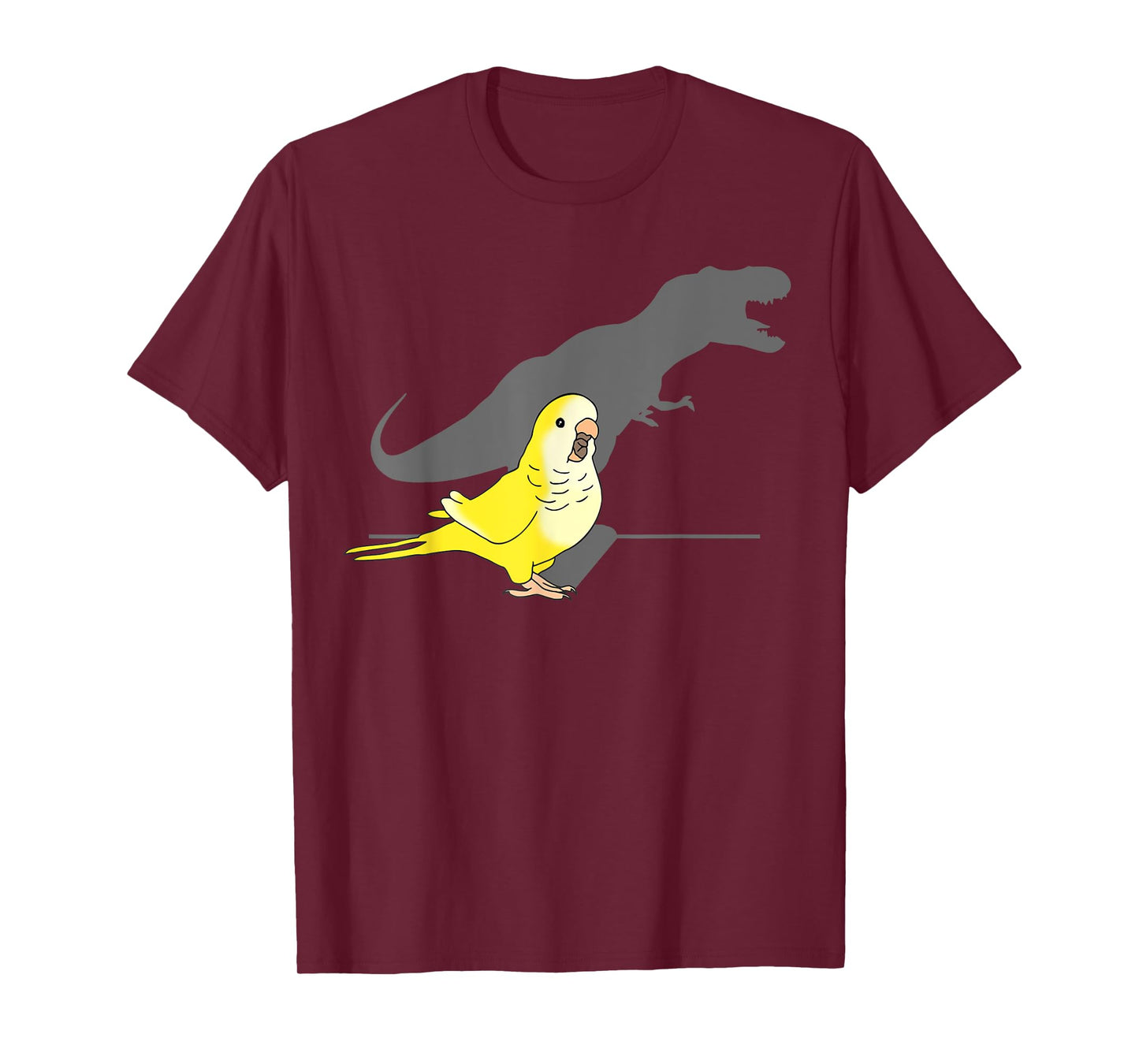 T-rex Yellow Lutino Monk Parakeet, Funny Birb memes Quaker T-Shirt
